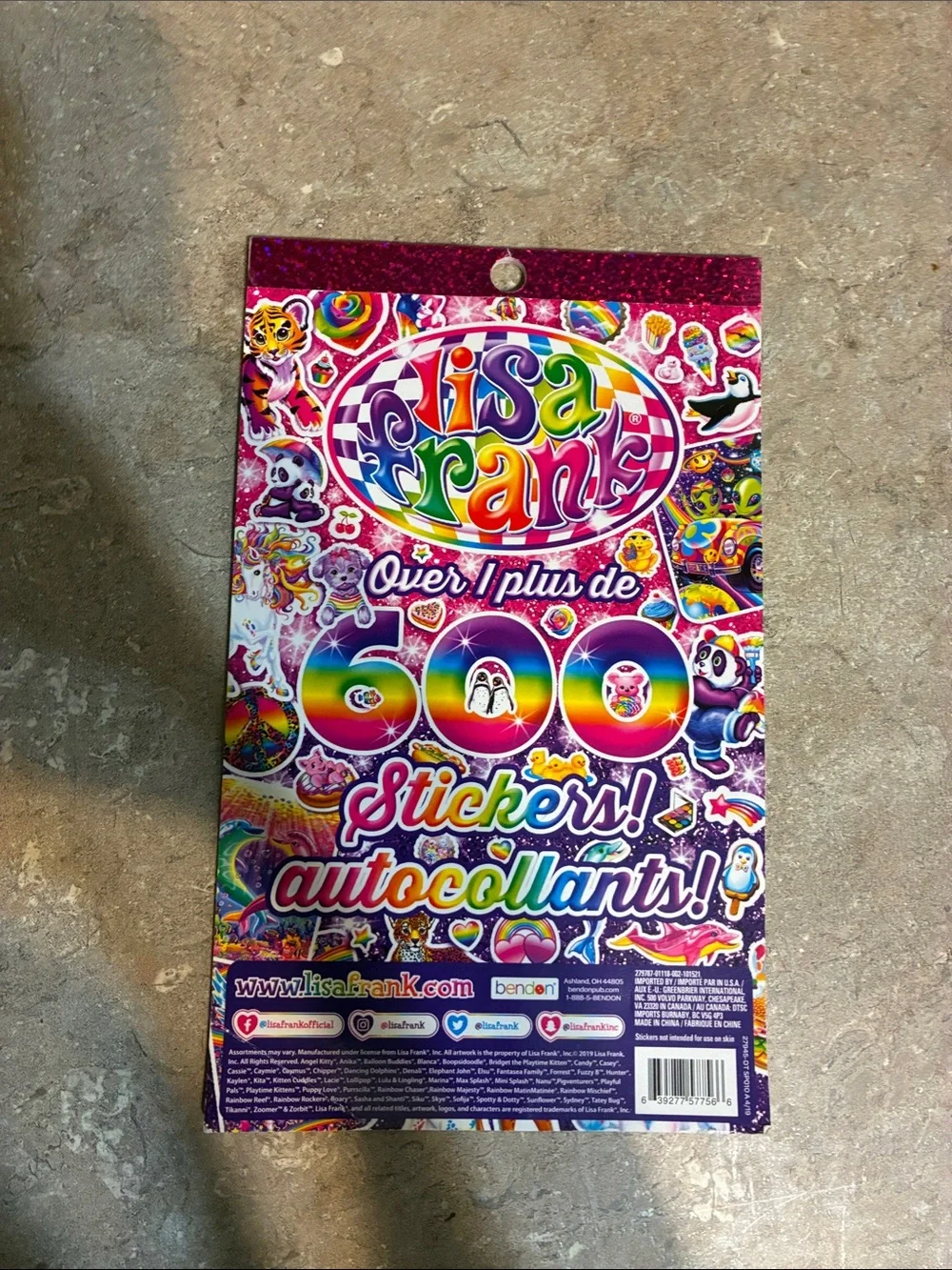 Lisa Frank Rainbow Sticker Pack over 500 missing 2 small heart stickers